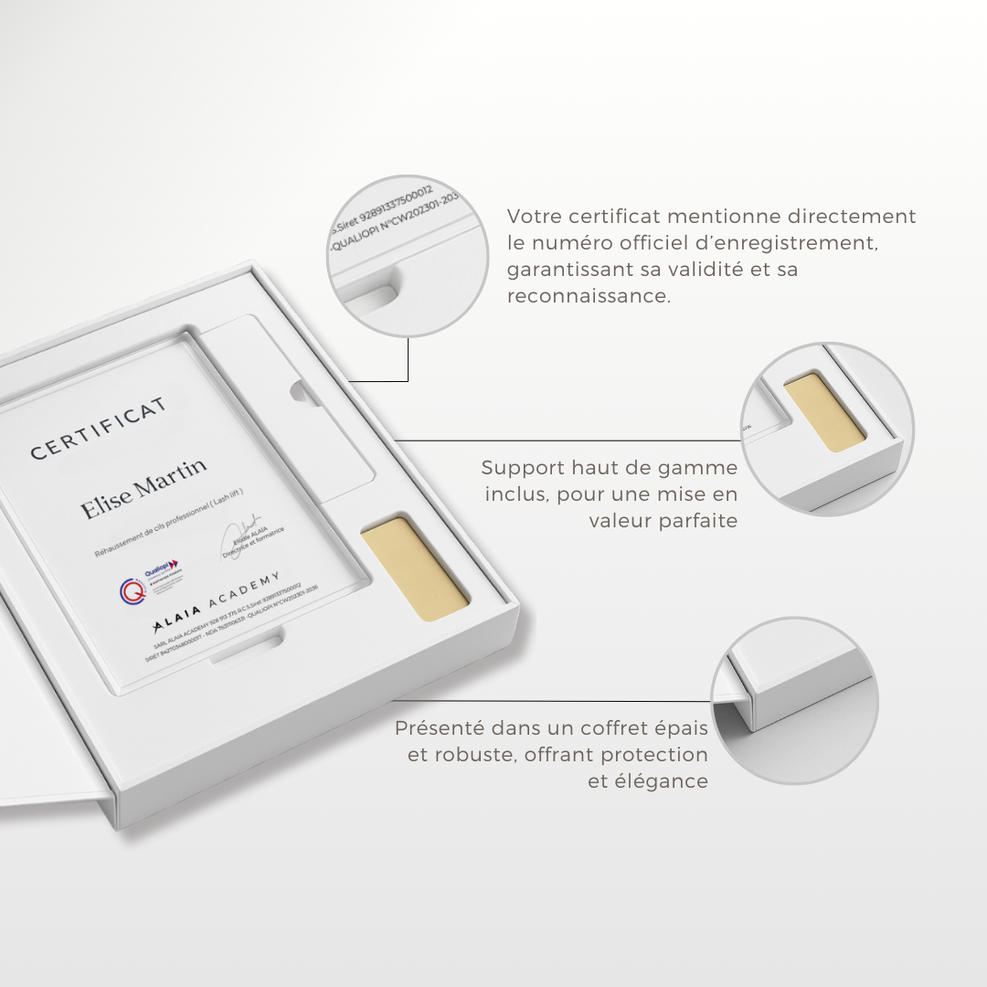 Certificat Acrylique – Réservé aux élèves