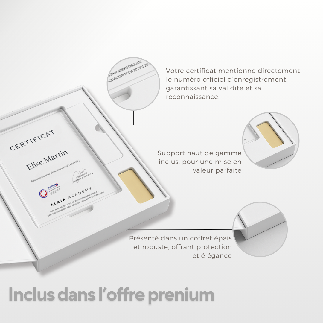 Formation Premium  : Rehaussement de cils en ligne + kit