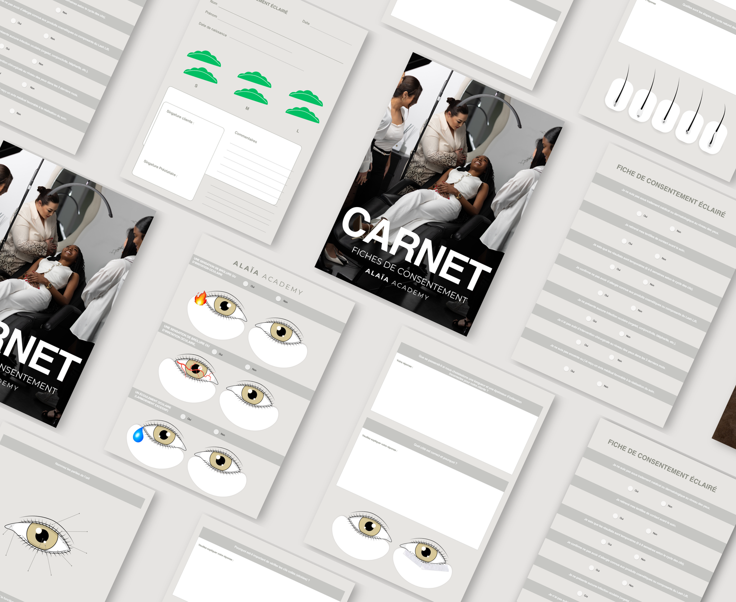 Carnet de Fiches de Consentement – Lash Lift / Rehaussement de Cils