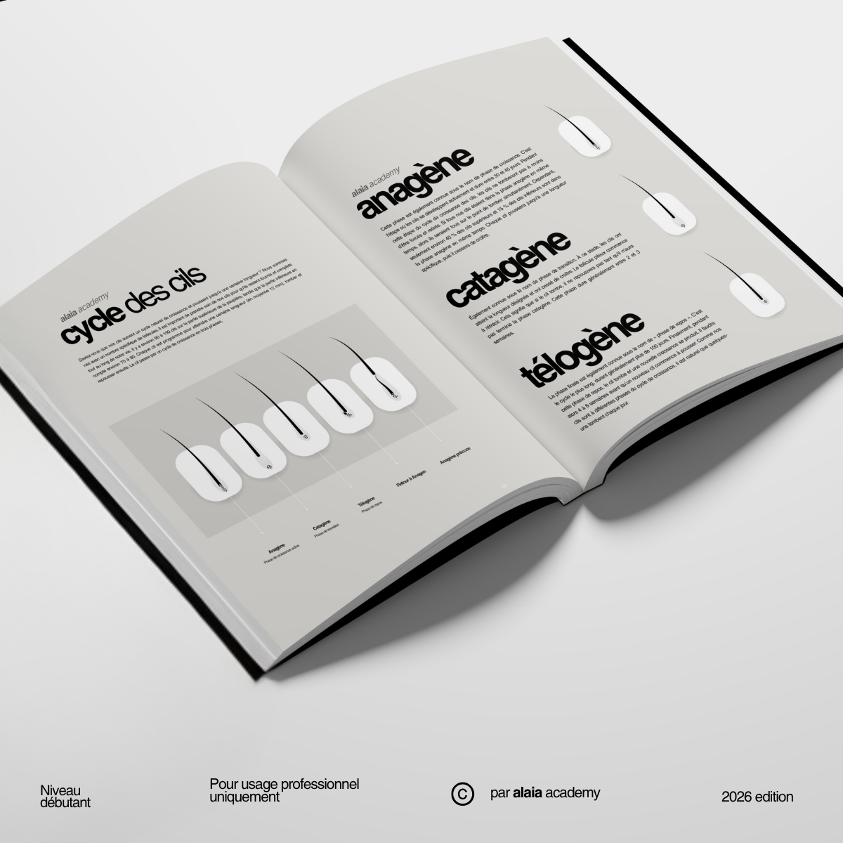 Manuel de formation – Extensions de cils : technique cil à cil (édition imprimée) -Exclusivement réservé aux élèves