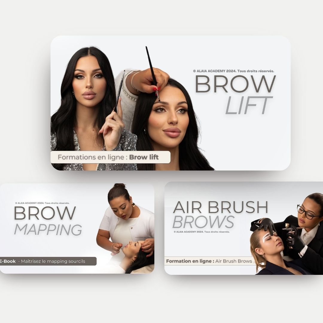 PROMO FLASH  : PACK 4 FORMATIONS EN LIGNE SOURCILS