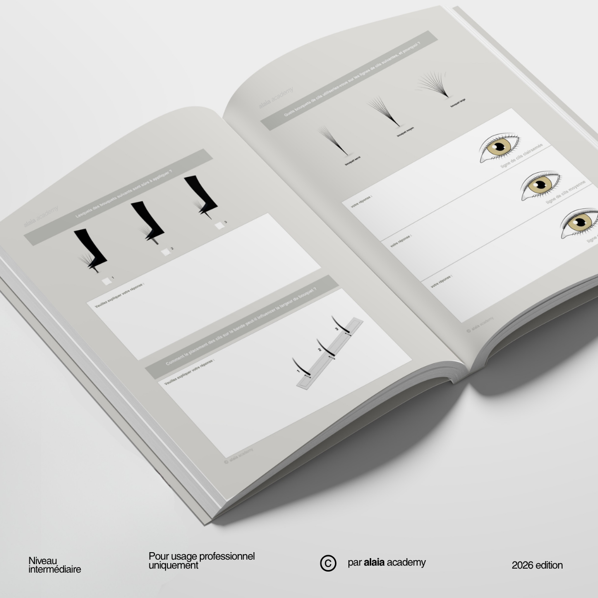Cahier d’exercices Volume Russe & cil à cil  – Version imprimée